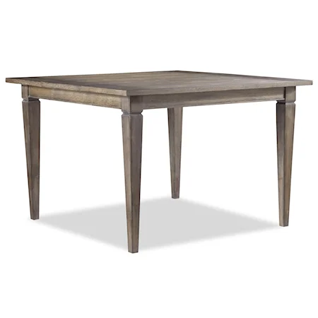 Rectangular to Square Pub Table with 18-Inch Extension Leaf